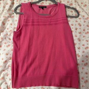 Pink sleeveless sweater vest